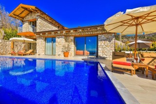 Villa for rent with private pool with magnificent view in Kalkan
