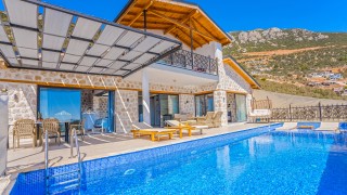 A rental villa with a private pool and nature view in Kalkan 