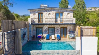 Kalkan Sarıbelen de 8 kişilik Konforlu Özel Tatil Villası